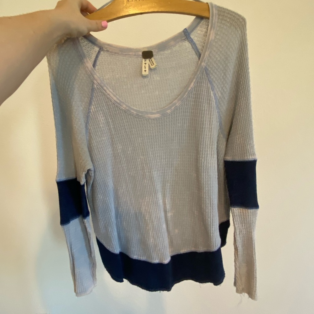 Free People blue long sleeve